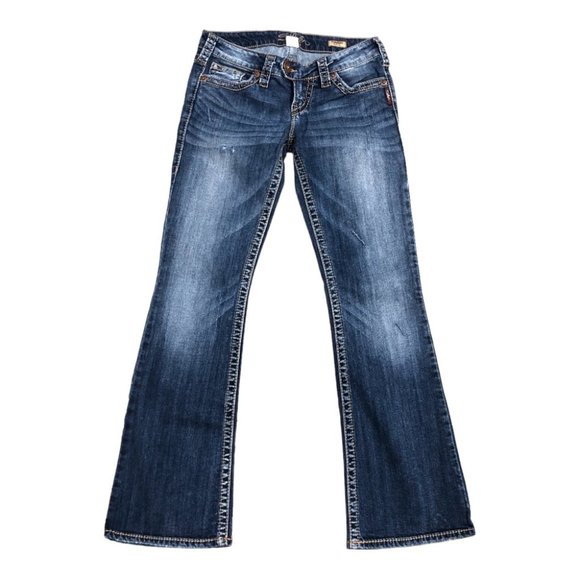 Silver Jeans Women Tuesday Low Rise Bootcut Jean Medium/Light Blue, Size 28 x 31 - Picture 4 of 11